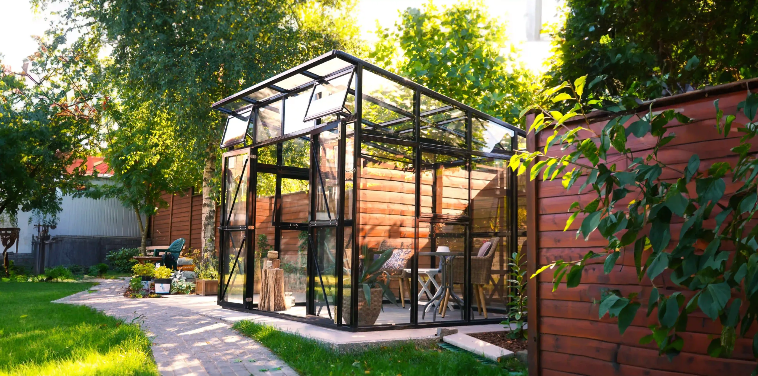 Gardenmeister, glass, polycarbonate, aluminium, victoria, orangery