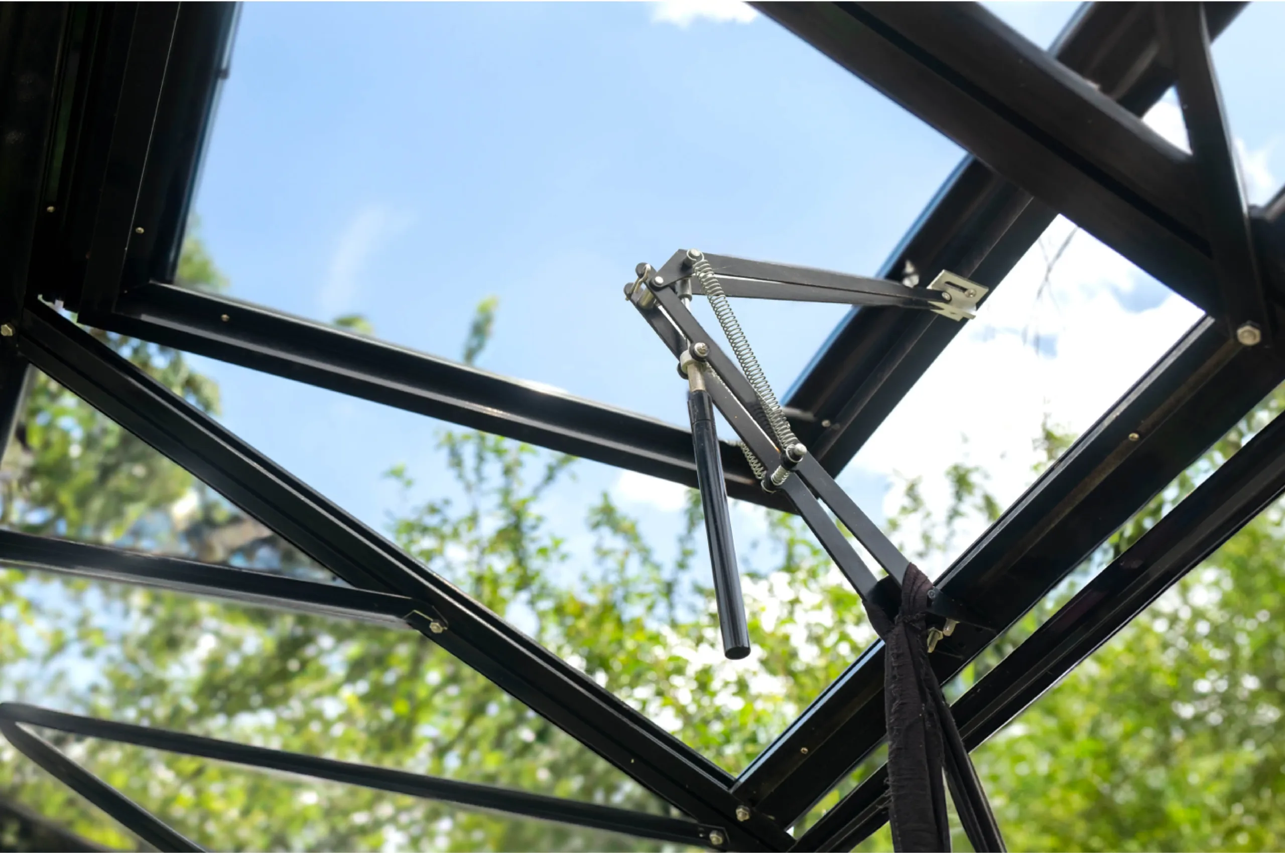 Gardenmeister, greenhouse, orangery, automatic, window opener, aluminium