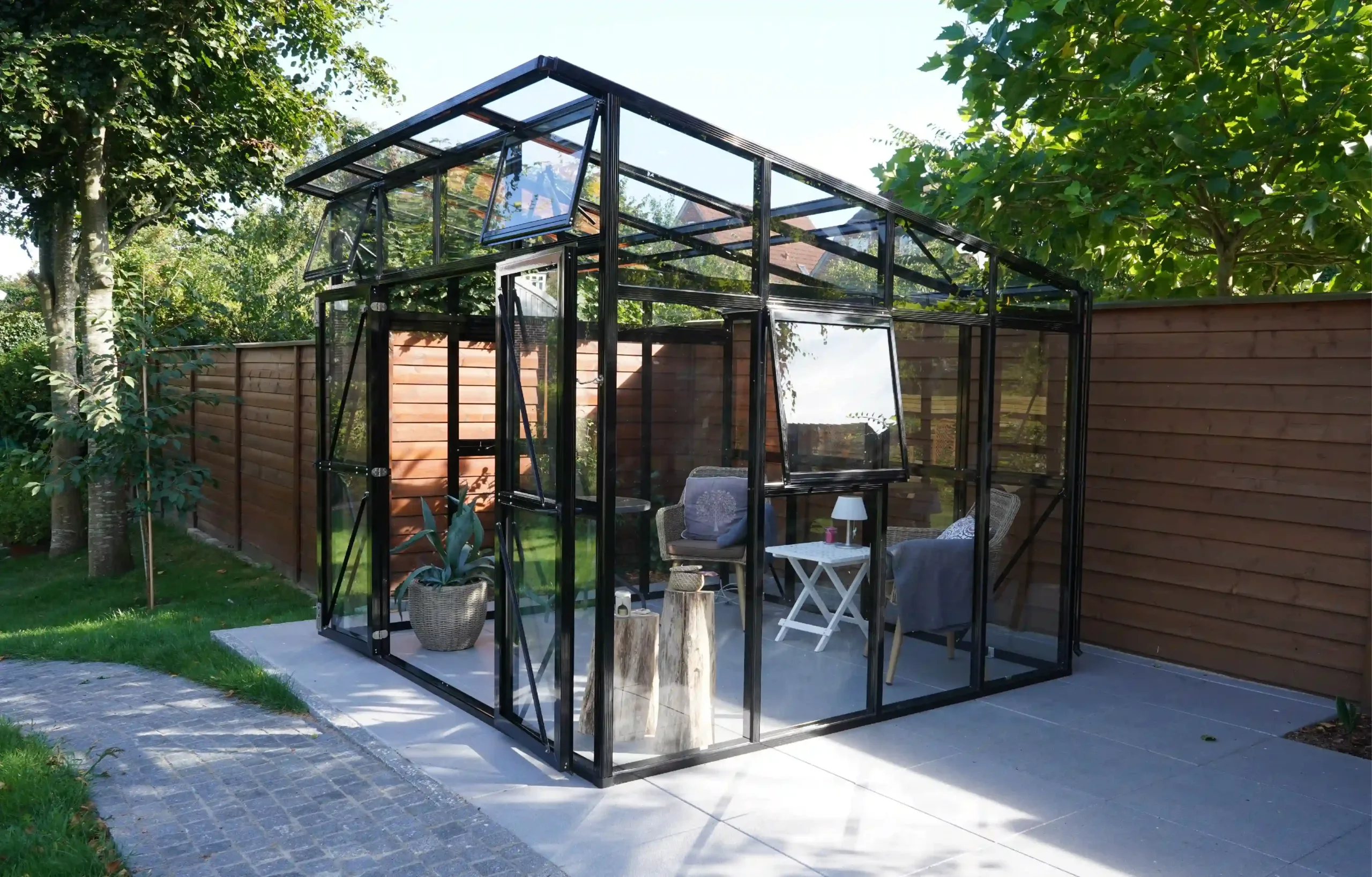 Gardenmeister, orangery, polycarbonate, glass, aluminium, victoria